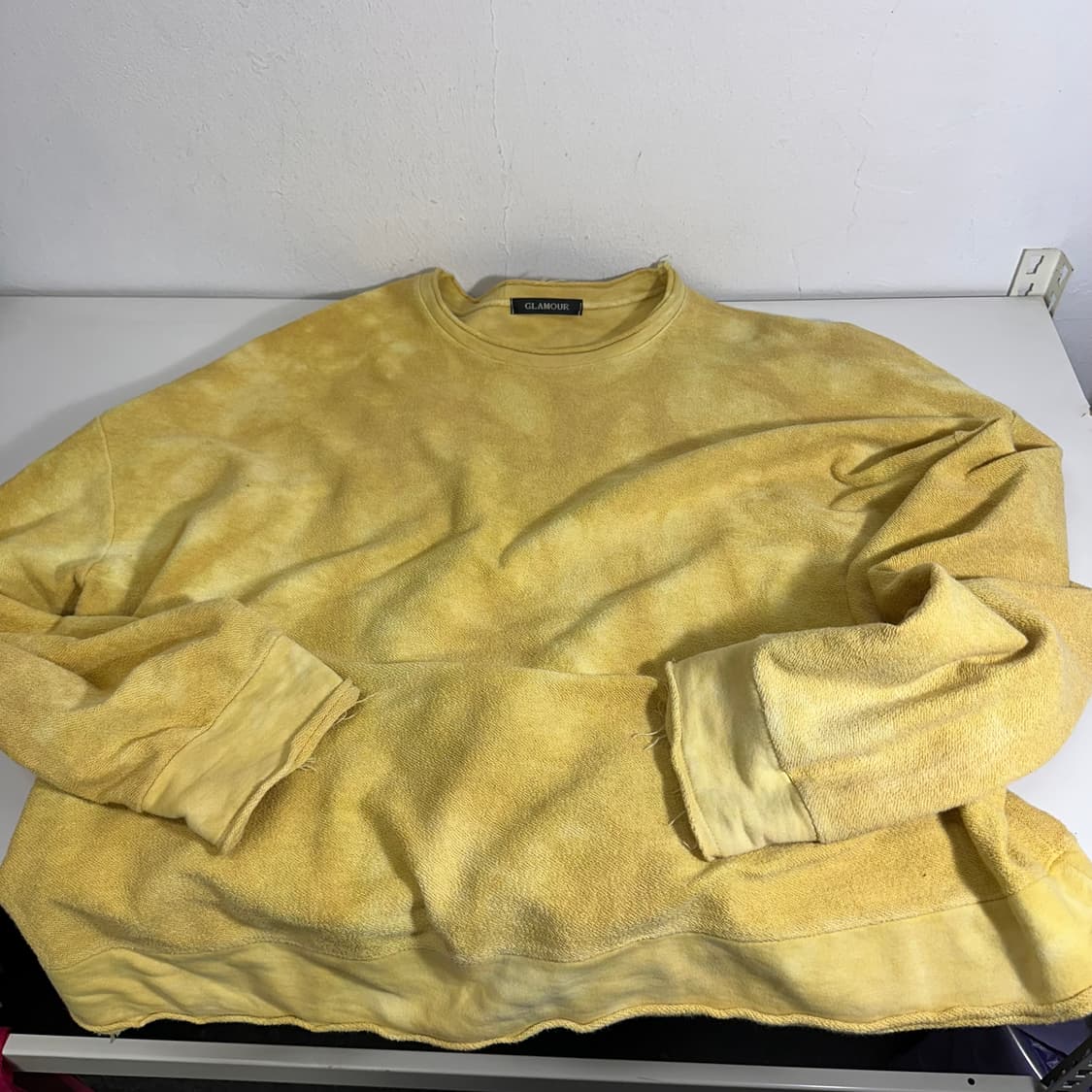 FREE GLAMOUR 겨자 오버핏 리버스 맨투맨 상품이미지3