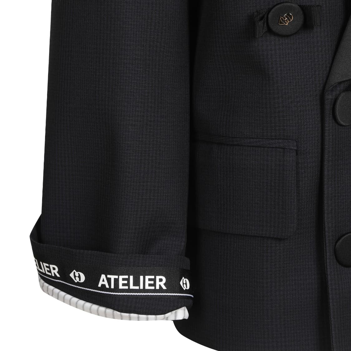 럭키슈에뜨 아뜰리에(LUCKYCHOUETTE) 체크패턴 더블자켓 프리 상품이미지3