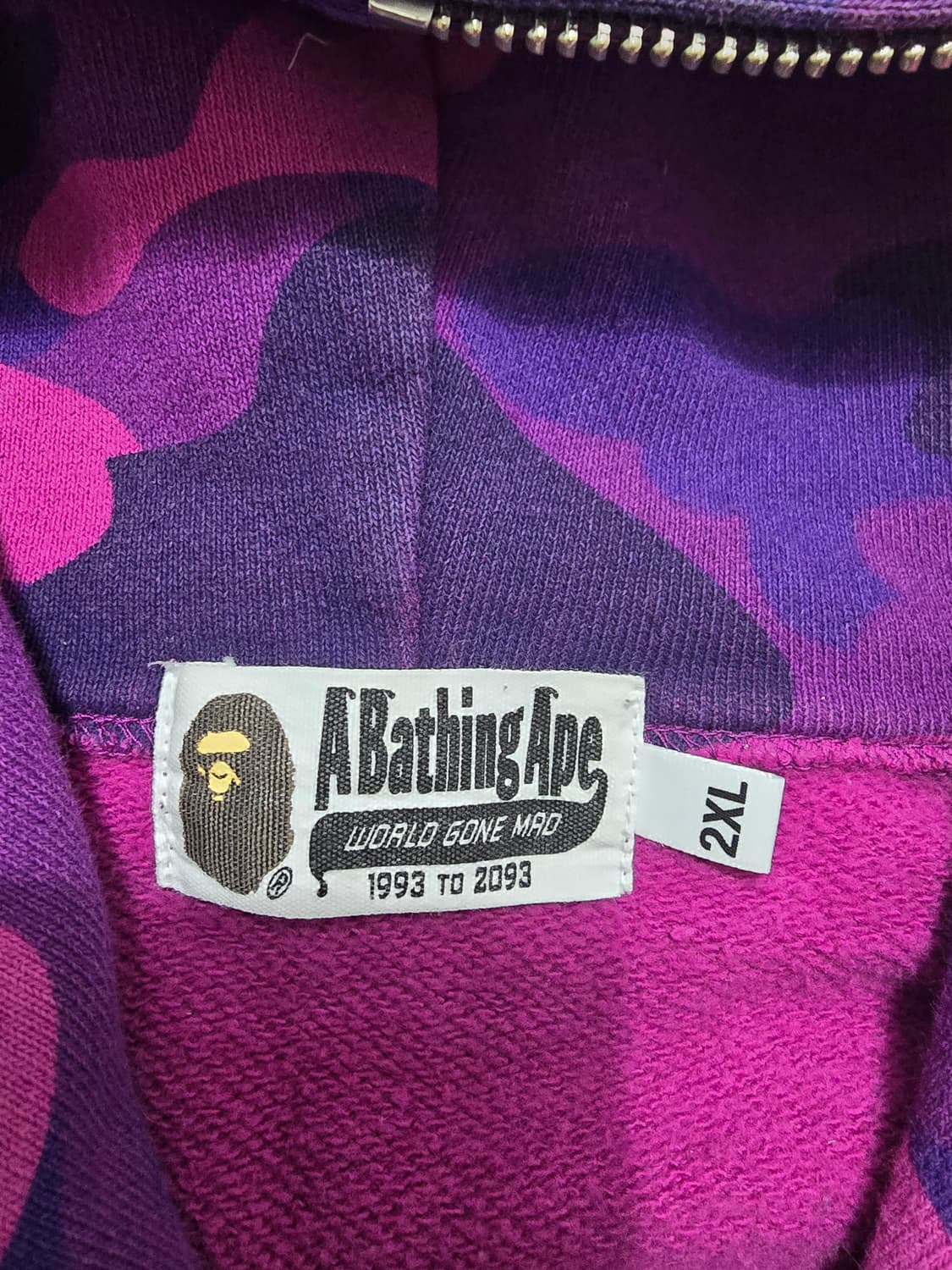 (정품) 베이프 컬러카모 풀집 후드집업 2XL (명품 자켓 샤크) 상품이미지3