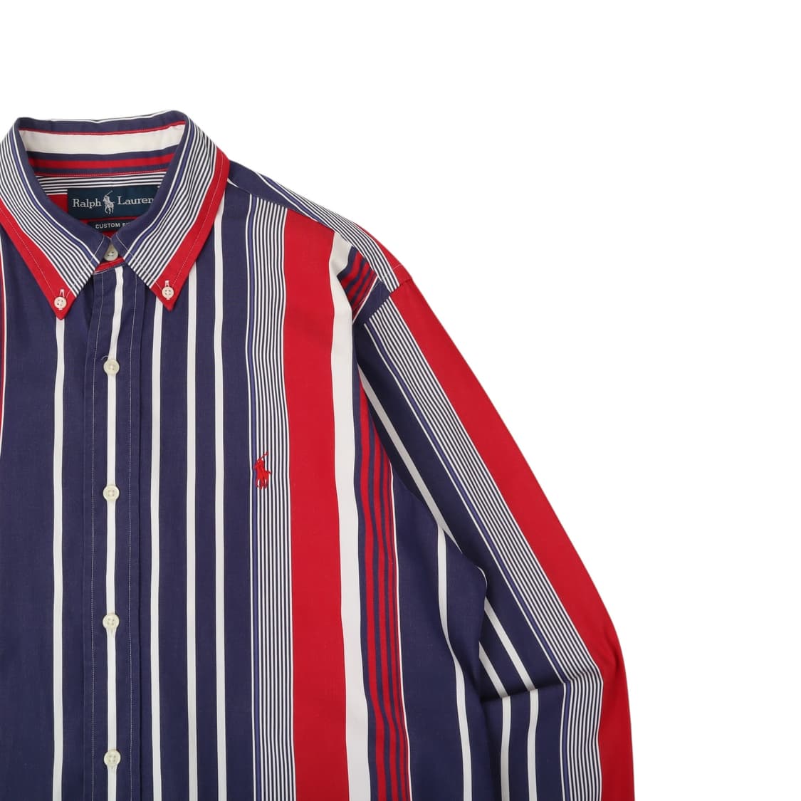 폴로 랄프로렌 네이비 믹스 스트라이프 커스텀핏 셔츠 상품이미지3
