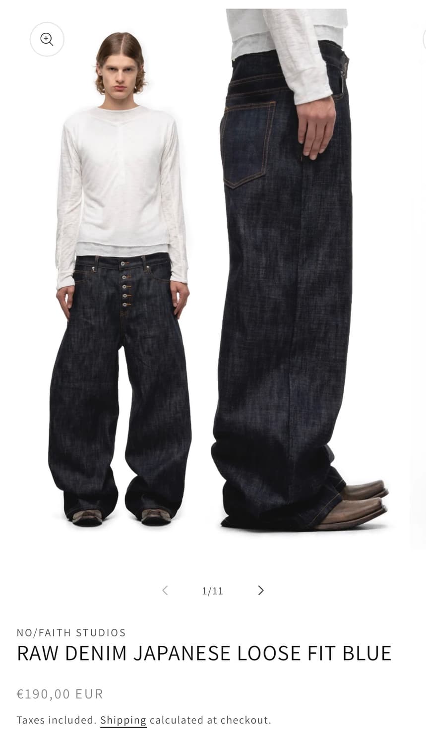 Japanese loose fit denim blue 상품이미지2