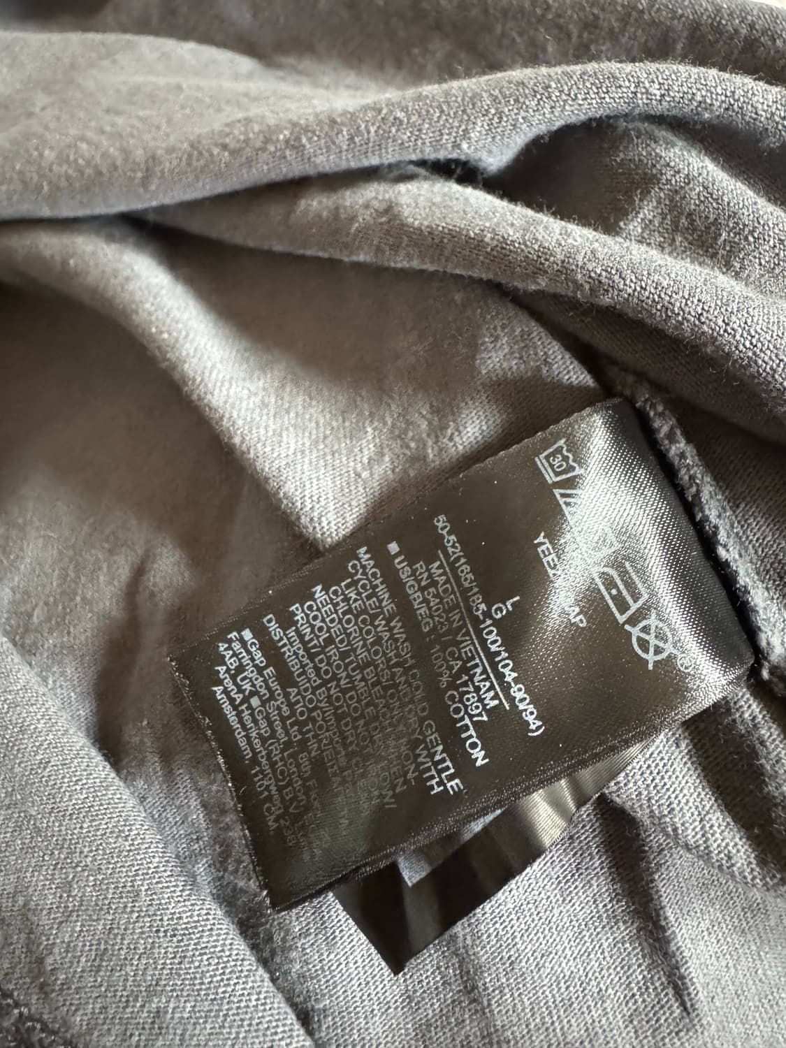 이지갭 숏 슬리브 다크 그레이 상품이미지3