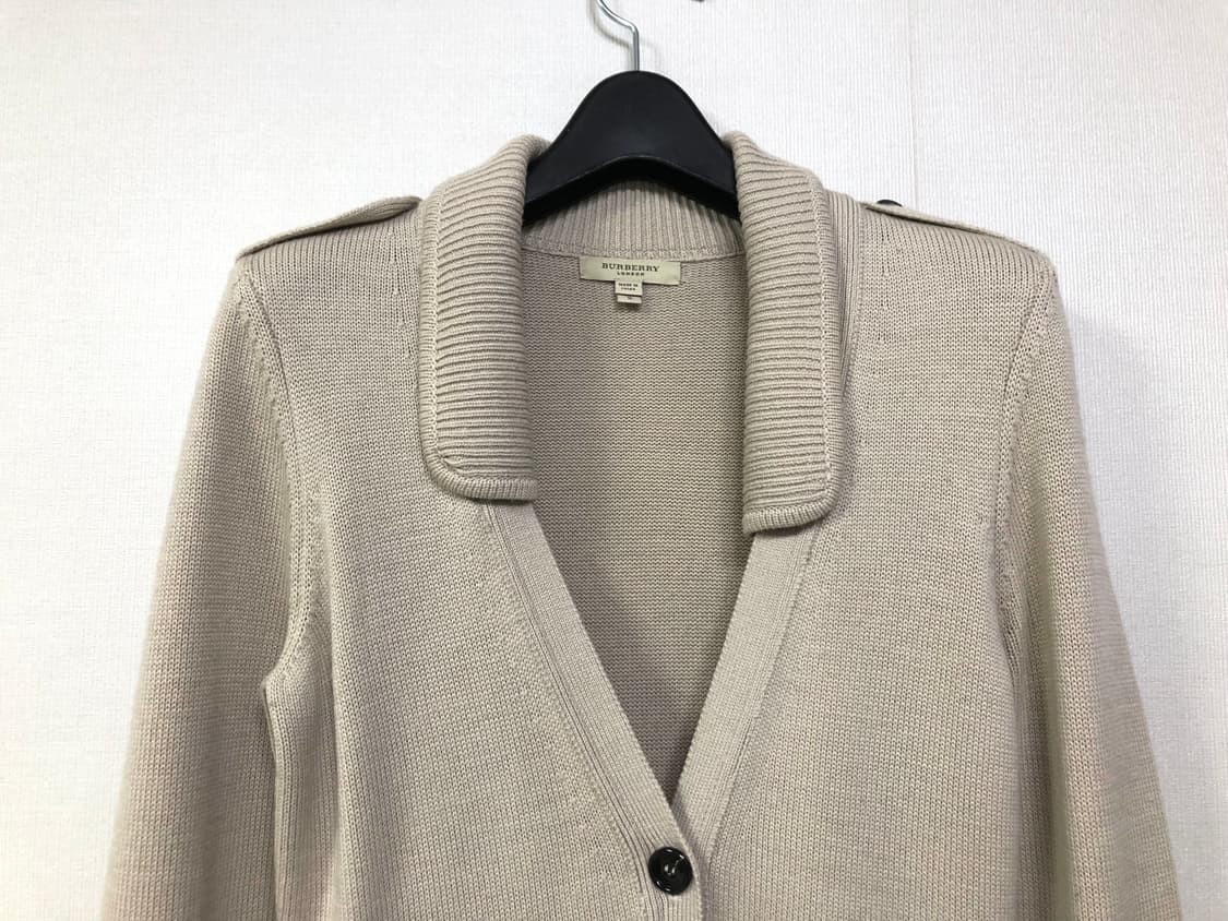 버버리 런던 여성 슬림핏 메리노 울100% 카라 롱 가디건 S 상품이미지2