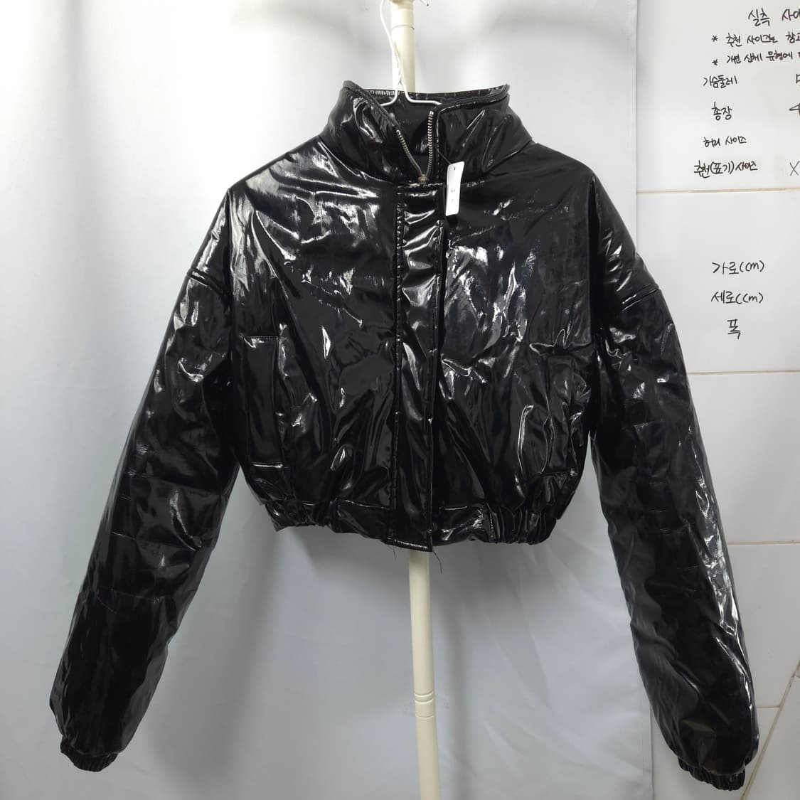 44-55  글로시 크롭 숏패딩 상품이미지1