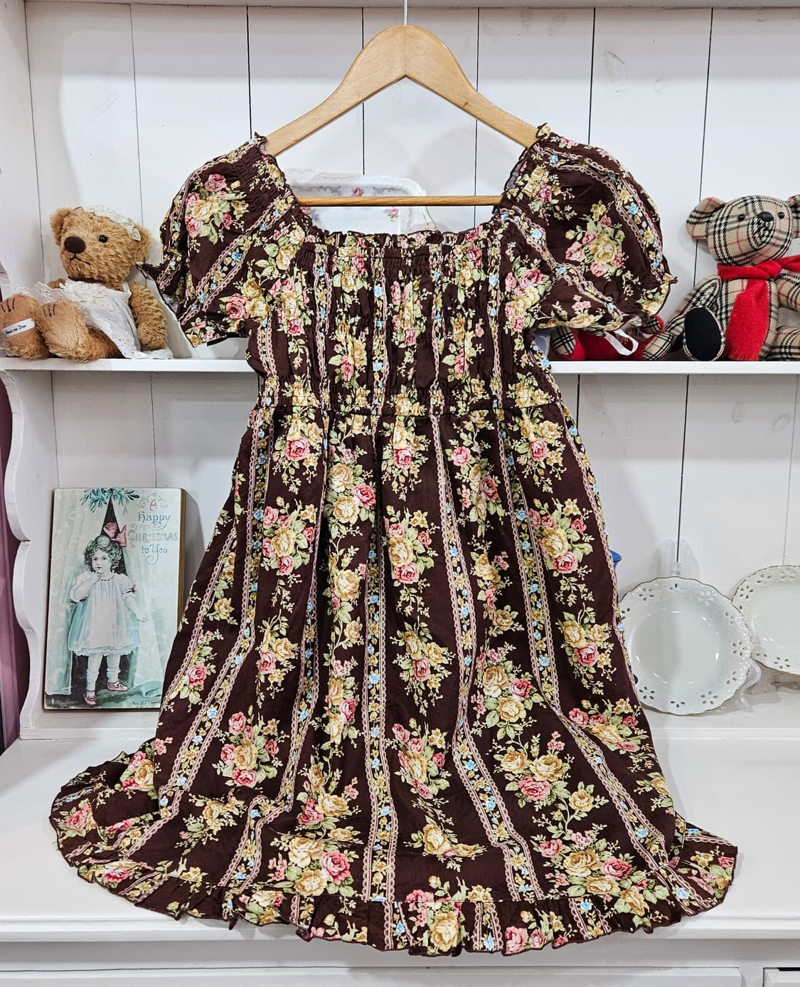 0327 리즈리사(LIZ LISA) 로즈 플라워 스모크 원피스 상품이미지2