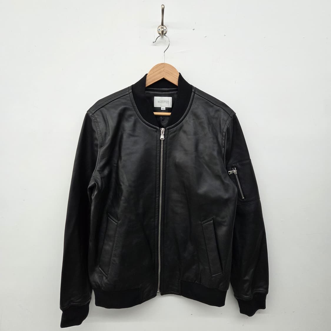 양가죽 블랙 봄버 자켓 남L 상품이미지1