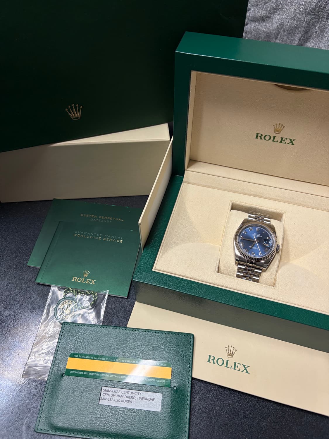 롤렉스 데이트저스트 116234 청판 로만 2019년 풀셋 1250만원 상품이미지1
