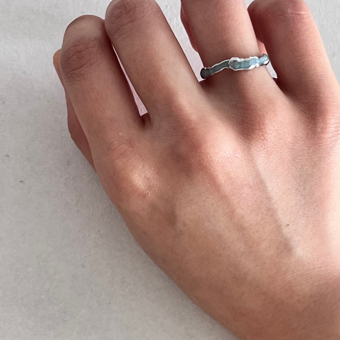 블루 웨이브 반지 상품이미지5