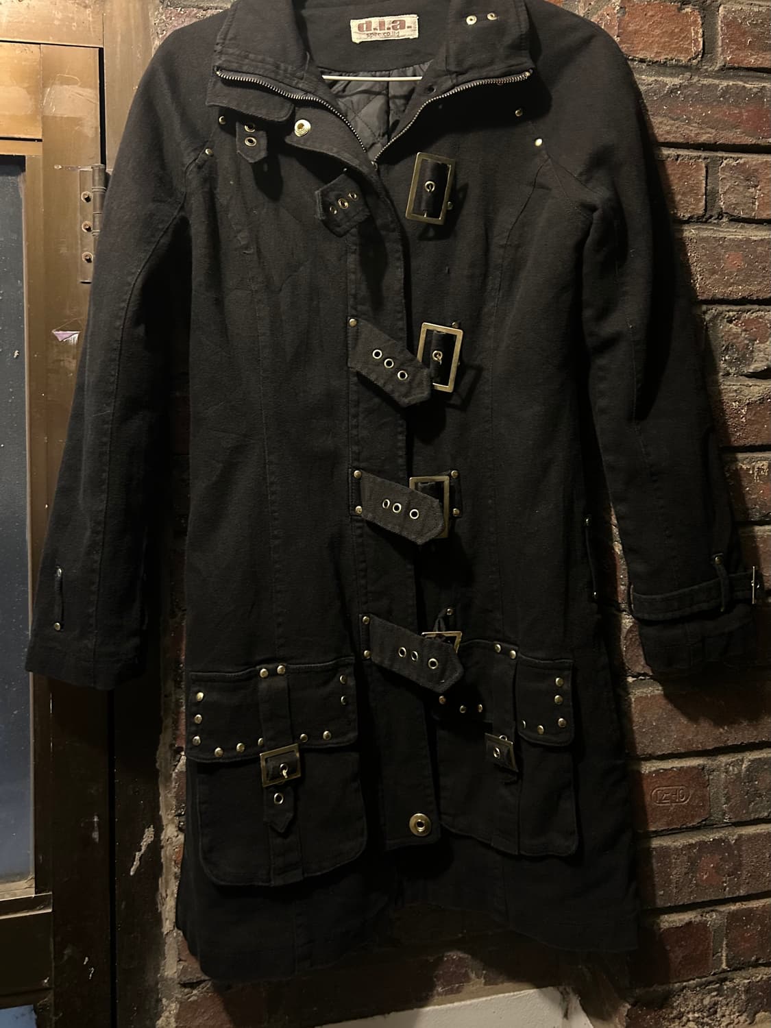 *rare design* 2000s d.i.a 본디지 블랙 코트자켓 상품이미지2