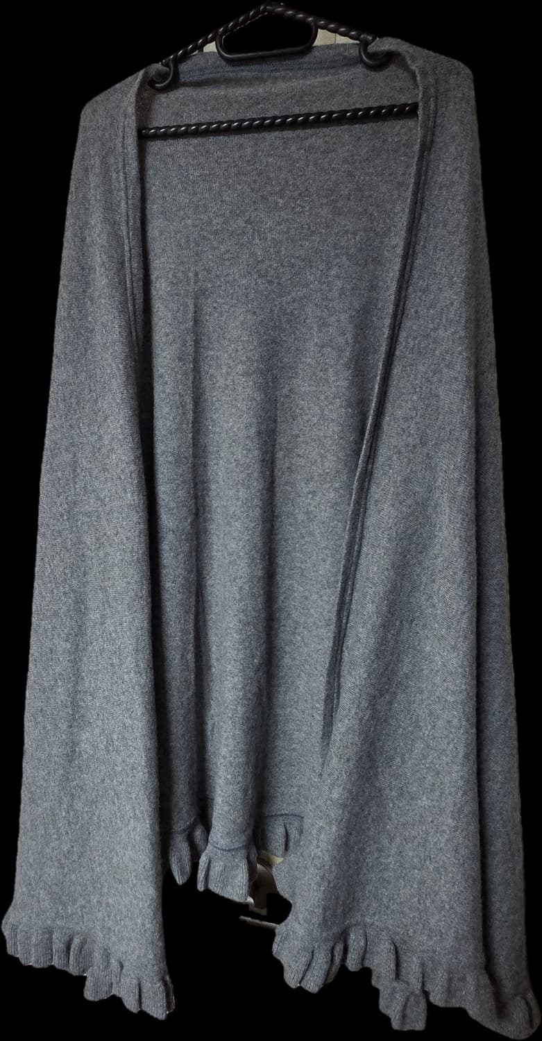 Sisley 모 100% 그레이 숄 상품이미지3