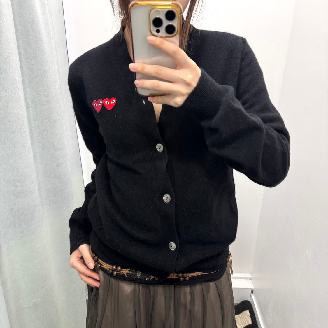 꼼데가르송 플레이 블랙 가디건 상품이미지2