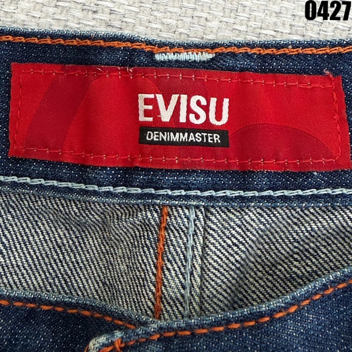 에비수 데님마스터 빅로고 백포켓 프린팅 데님 팬츠 28 0427 상품이미지5