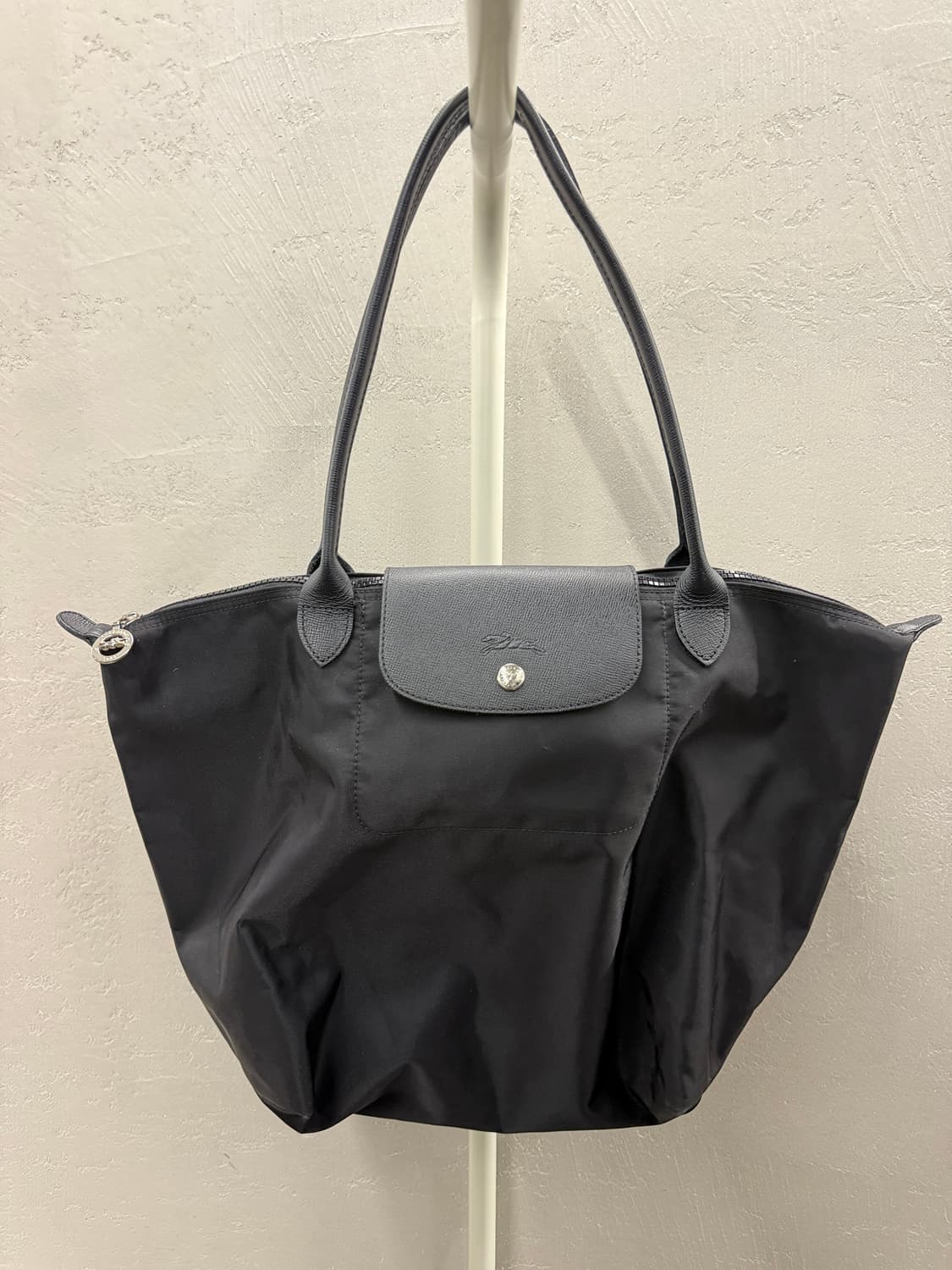 롱샴 르 플리아쥬 숄더백 블랙 라지 상품이미지2