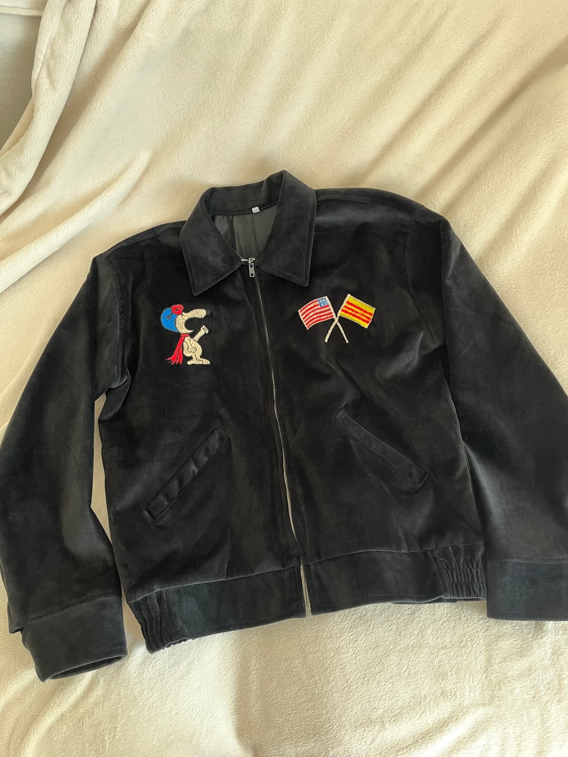 스누피 자수 블랙자켓 42 상품이미지2