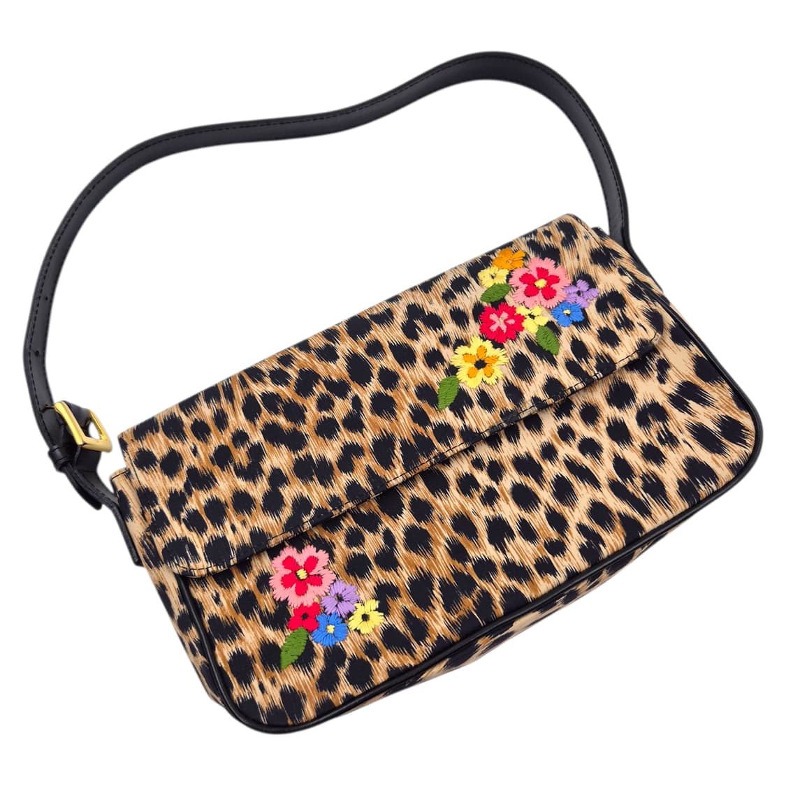 90s 모스키노 레오파드 새틴 벨트 핸드&숄더백 상품이미지2