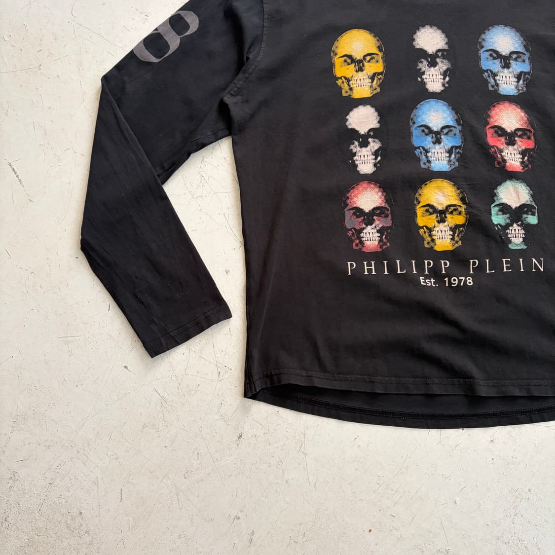 필립 플레인 빈티지 스컬 프린팅 롱슬리브 L 상품이미지3