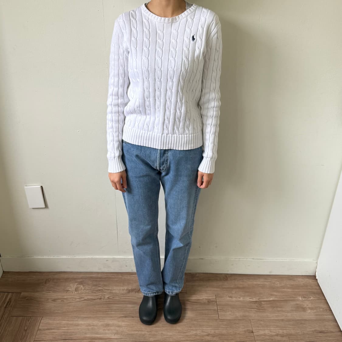 폴로랄프로렌 화이트 케이블 스웨터 상품이미지1