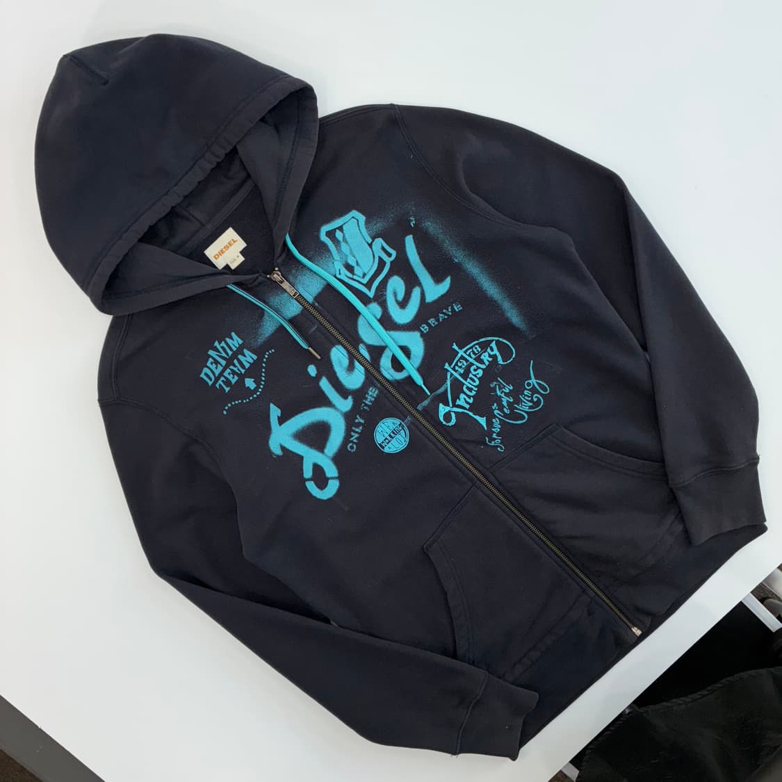 Diesel 디젤 프린팅 코튼 후드집업 상품이미지2