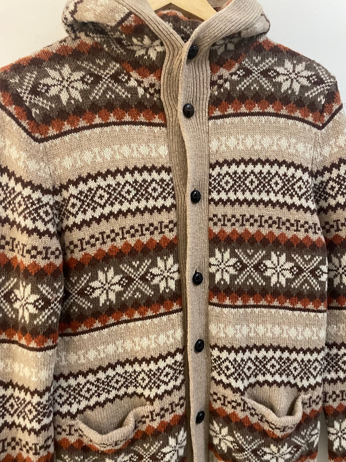 미쉘클랑 페어아일 후디 롱 가디건 상품이미지6