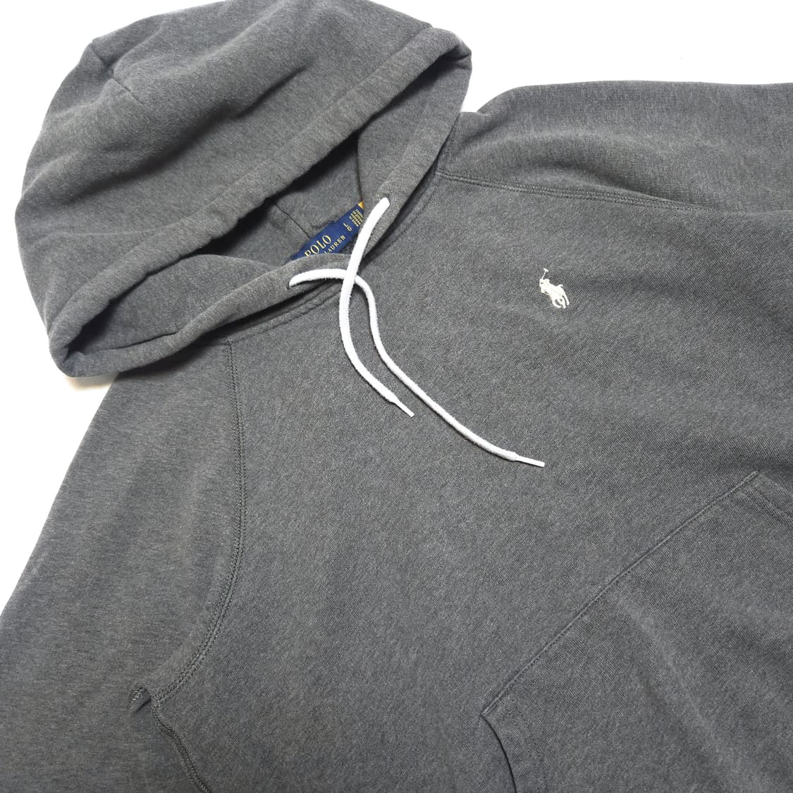 폴로 랄프로렌 우먼 신형 QR 후드 티셔츠 그레이 상품이미지4