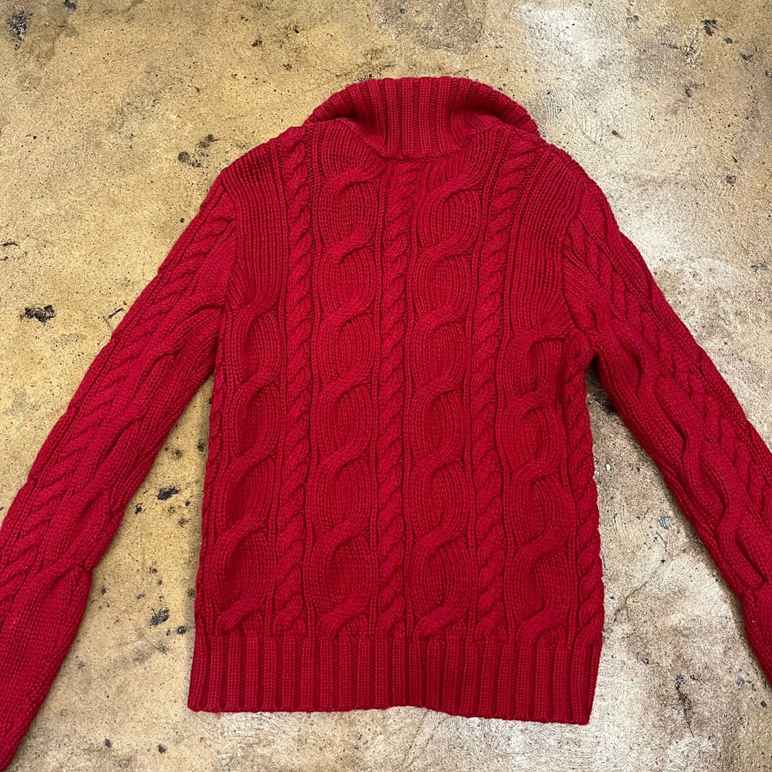 폴로 랄프로렌 레드 니트 카라 가디건  상품이미지4