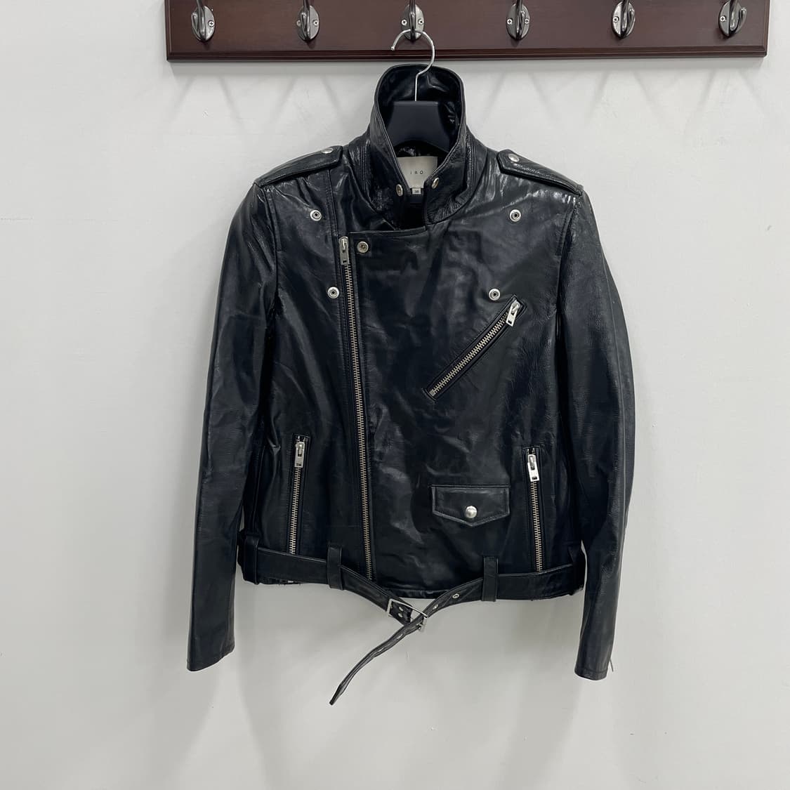 이로 블랙 레더 라이더 자켓 상품이미지2