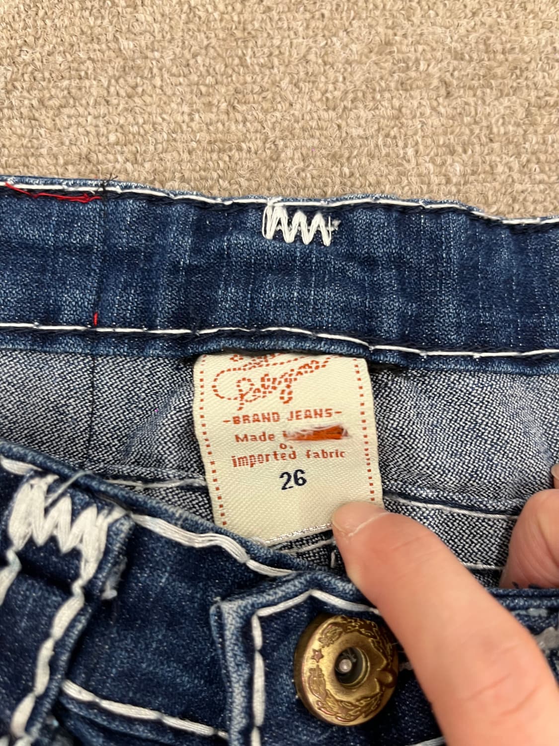 TureReligion white stitched jeans 상품이미지6