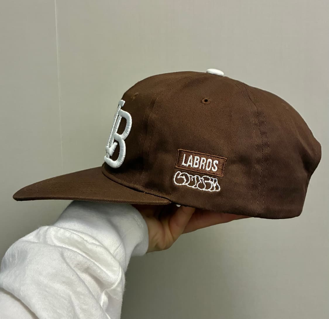 (F)라브로스 LT LB 자수 6패널 볼캡 모자 브라운 상품이미지3