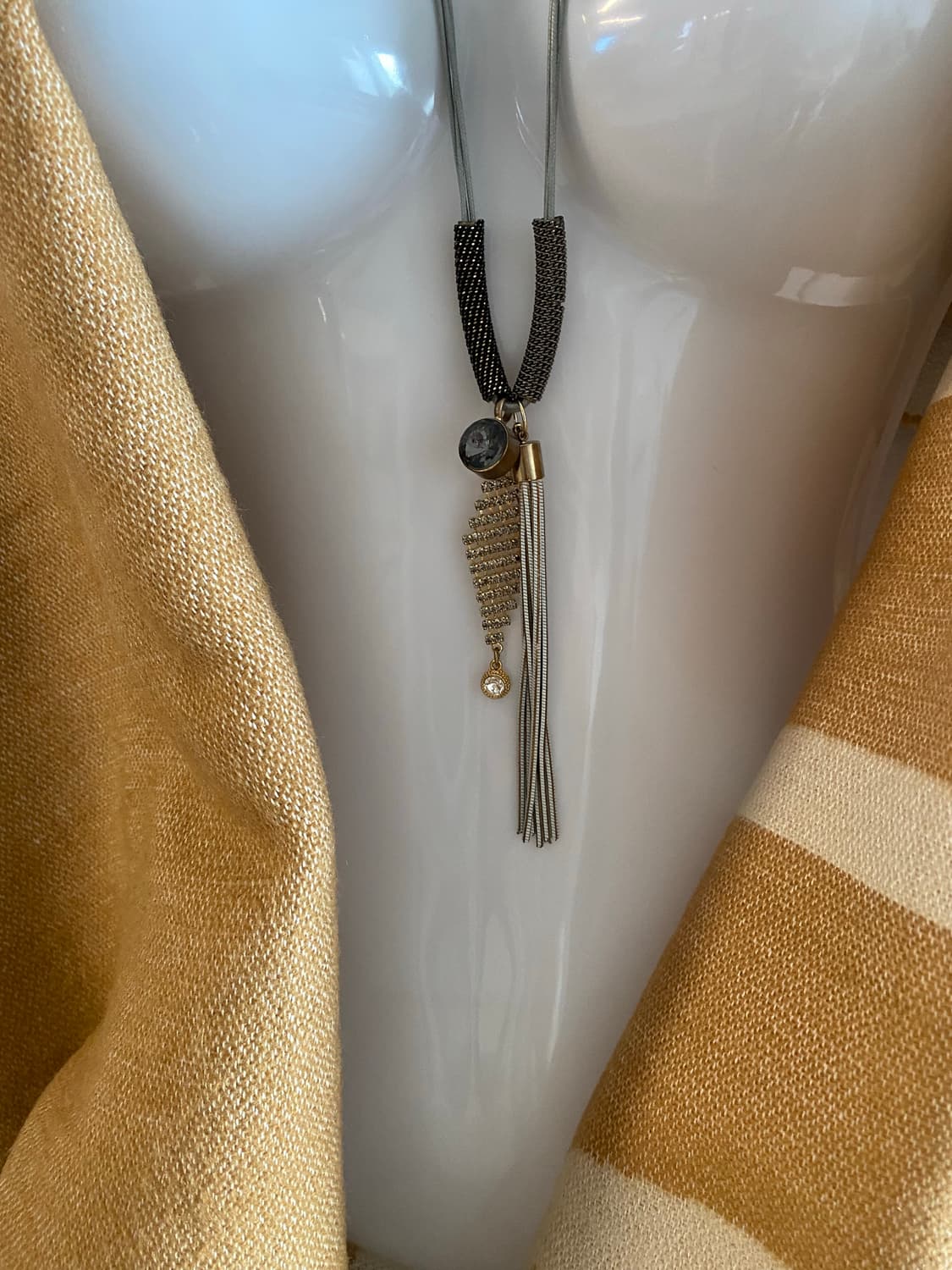 빈티지 올리비아하슬러 태슬 롱 목걸이 주얼리 상품이미지8