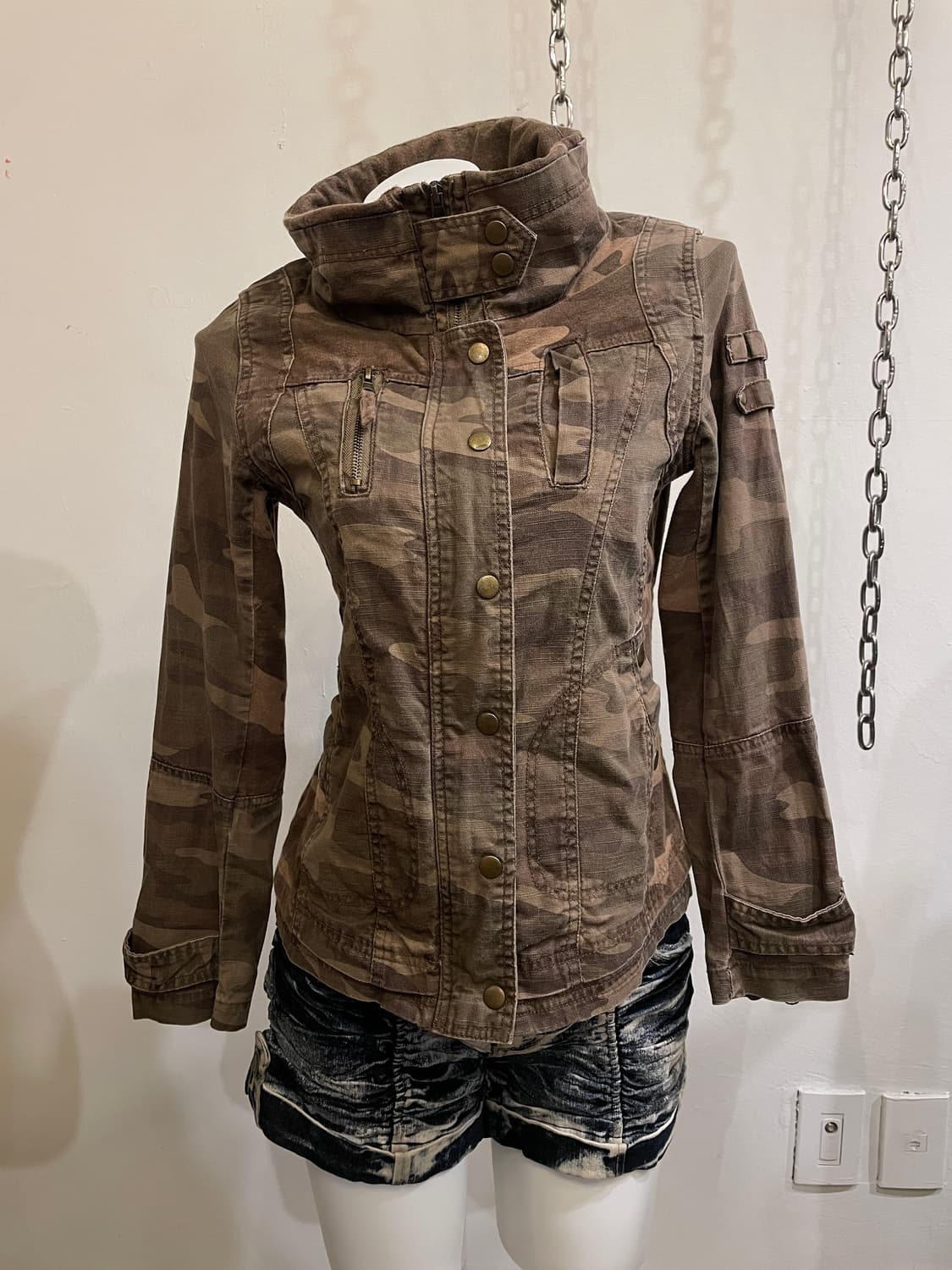 prd 유틸리티 카모 밀리터리 자켓 y2k 상품이미지1