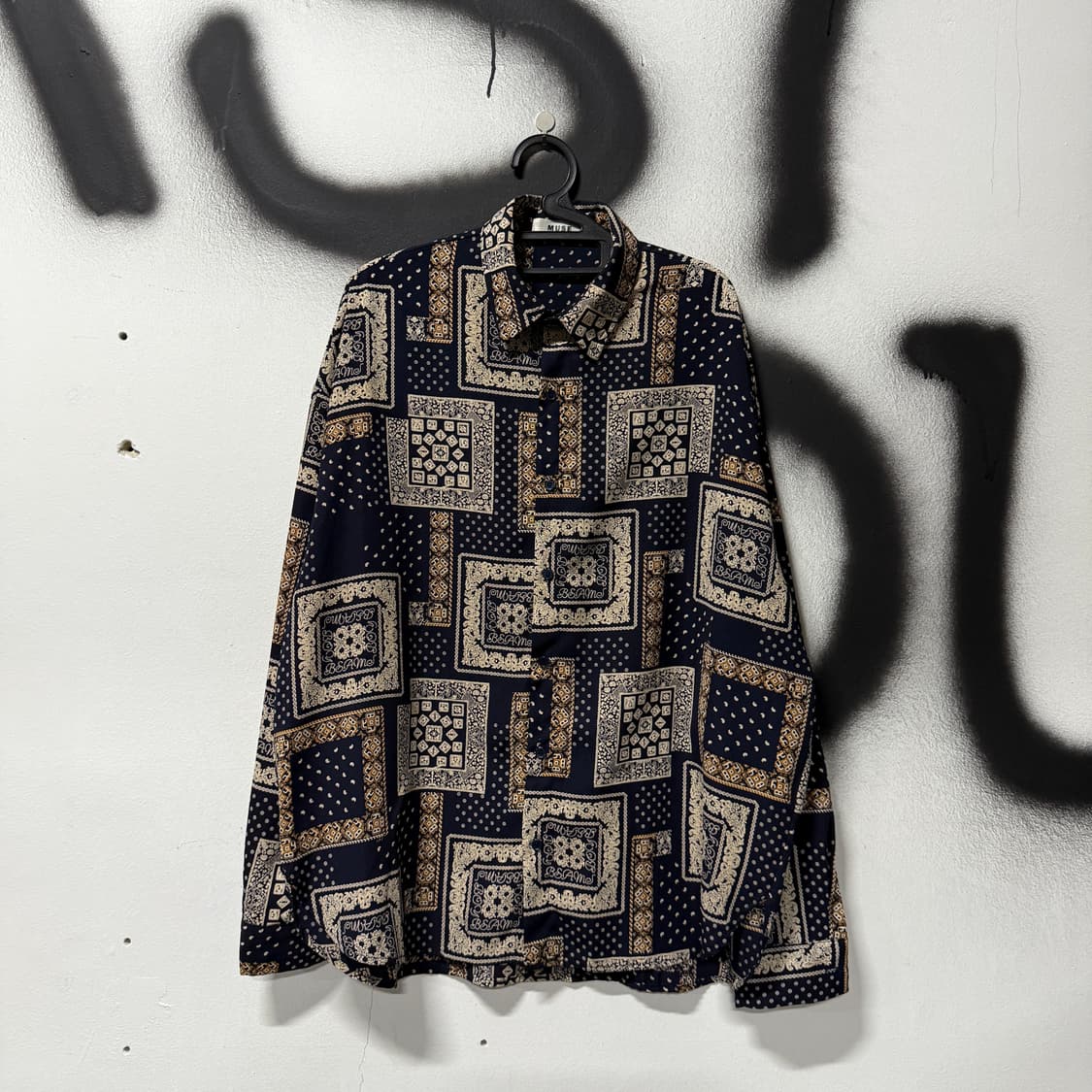 VTG 빈티지 빅사이즈 에스닉 바로크 패턴 긴팔 셔츠 상품이미지1