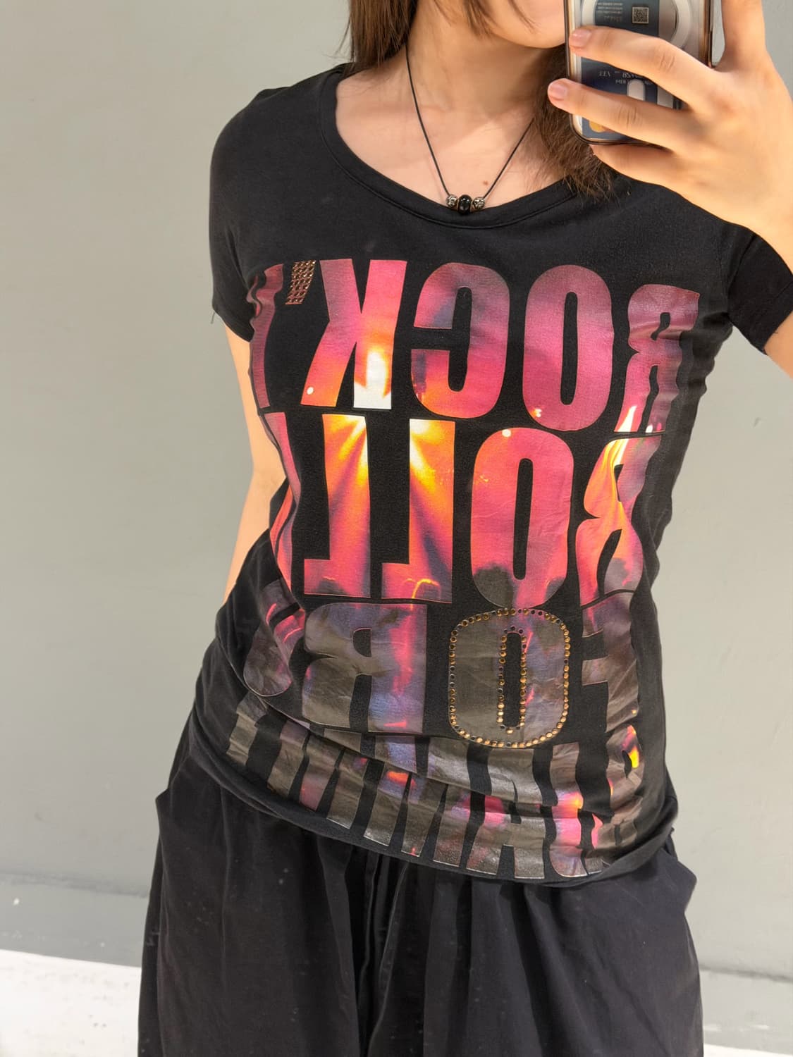 Rock full lettering detail top 상품이미지3