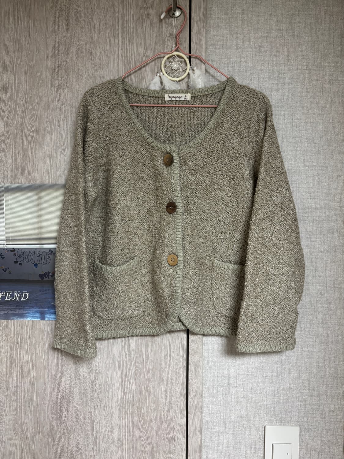 카메 빈티지 SM2 모리걸 베이지 부클 가디건 상품이미지1