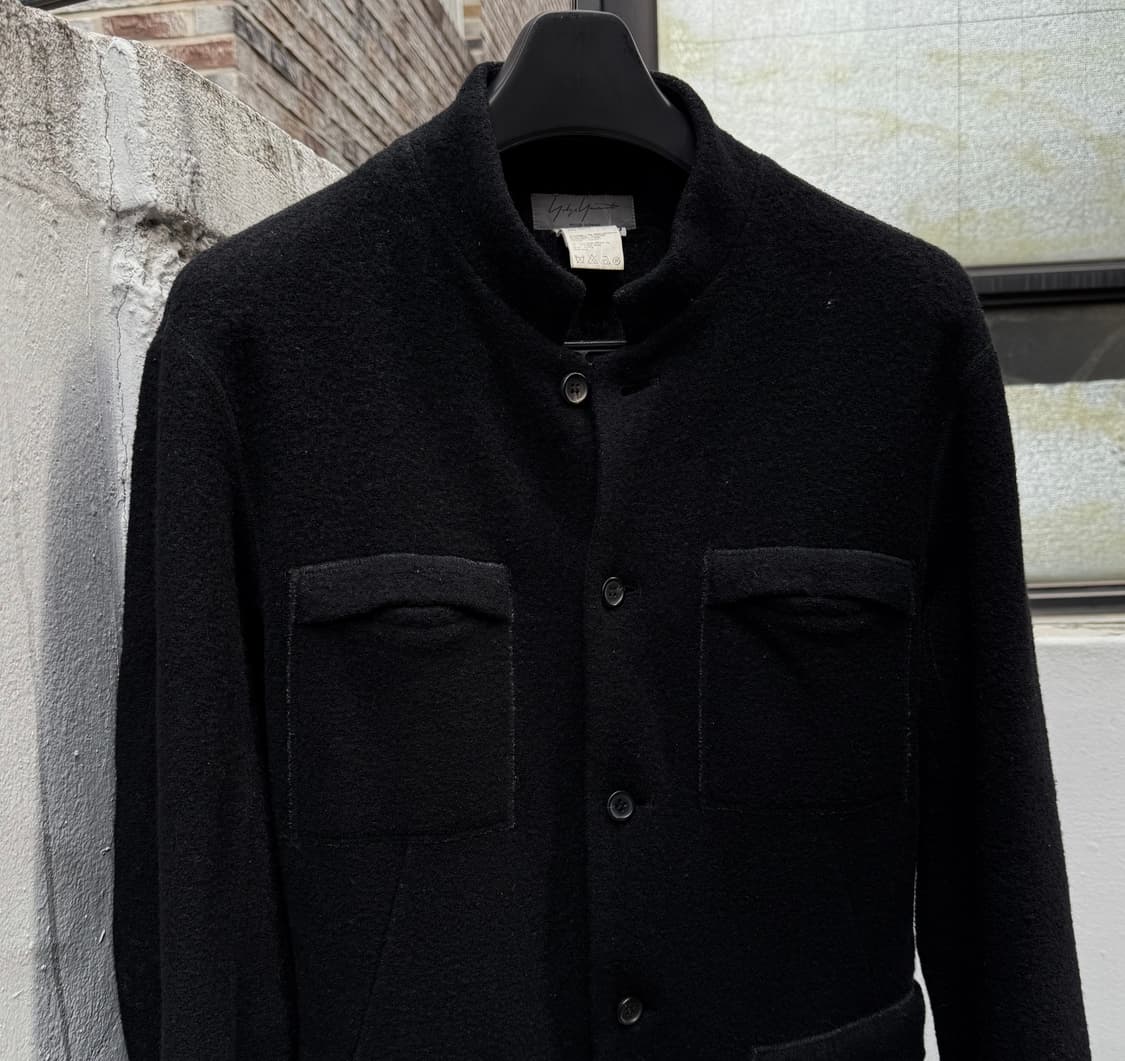 요지야마모토 뿌르옴므 4포켓 스티치 울 코트 자켓 상품이미지3