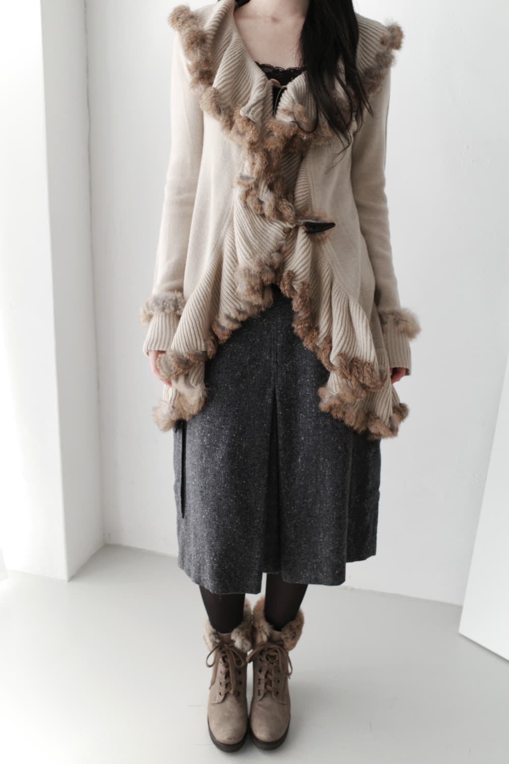 fur long cardigun 상품이미지6