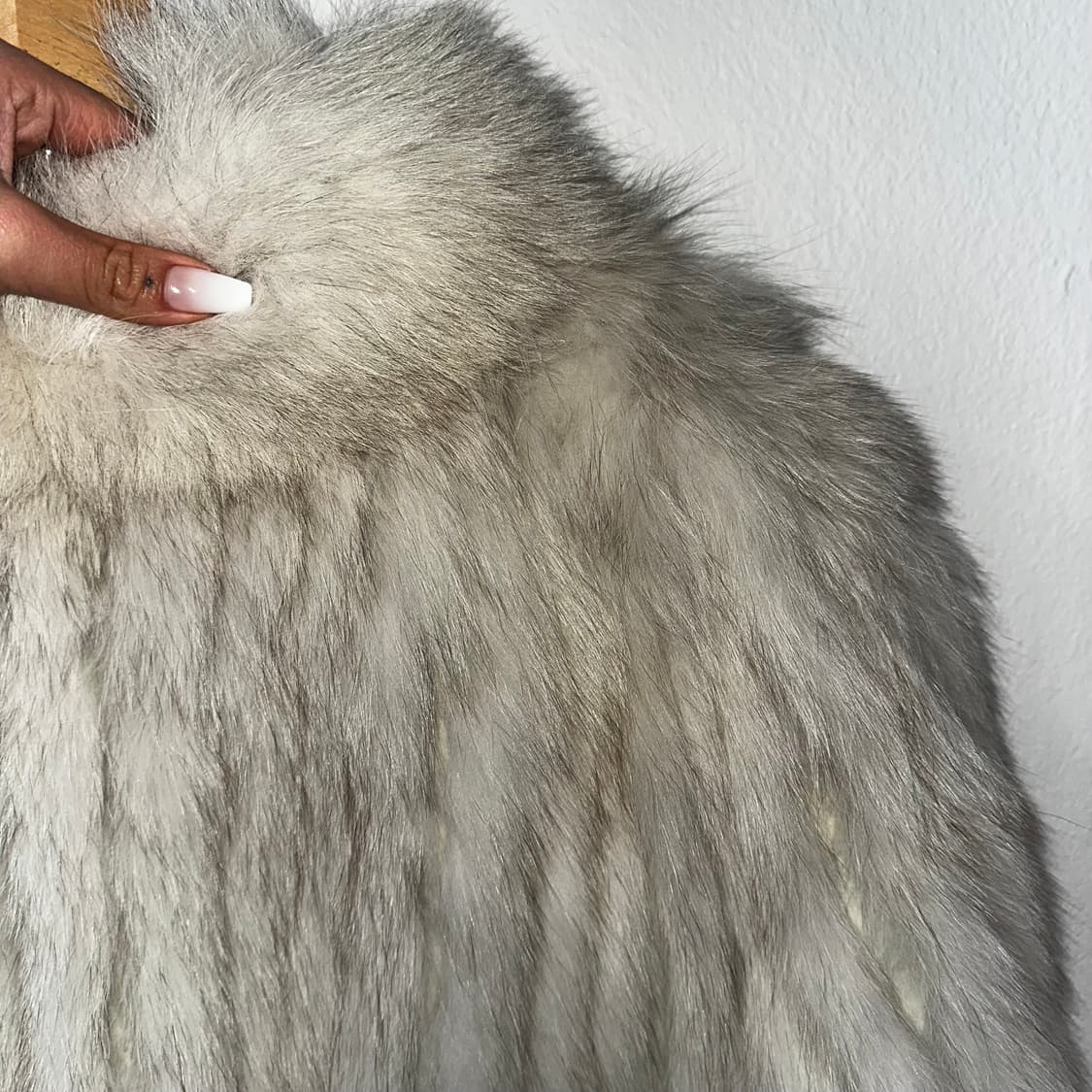 화이트 사가폭스 퍼자켓M-L 상품이미지6