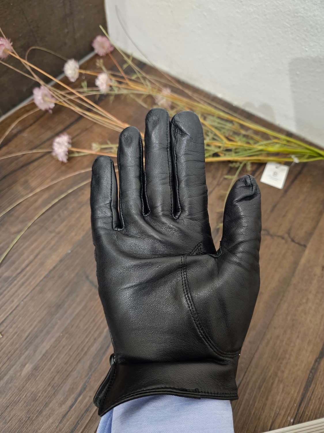 블랙 램스킨 장갑 상품이미지7