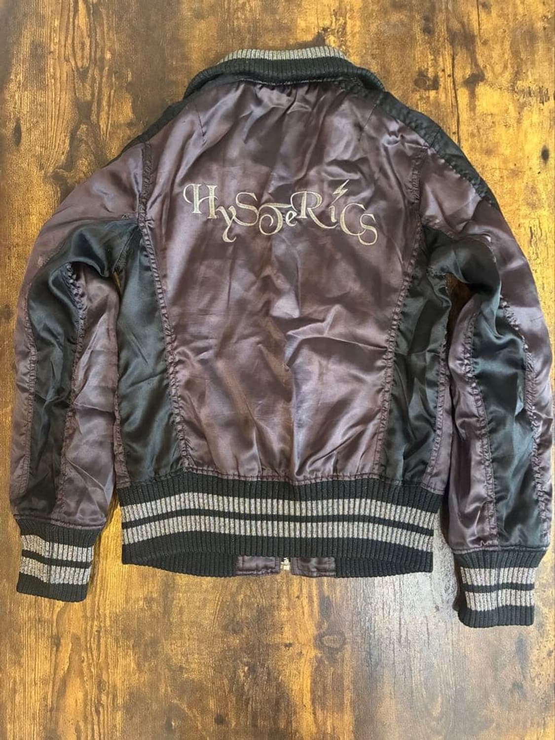 히스테릭 글래머 번개 자수 새틴 블루종 상품이미지1