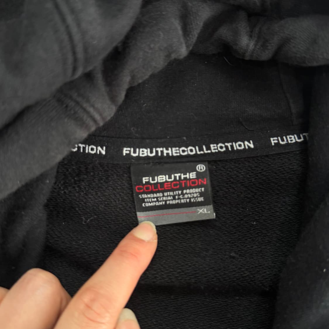 Fubu 후부 숄더 로고 블랙 후드티 상품이미지6