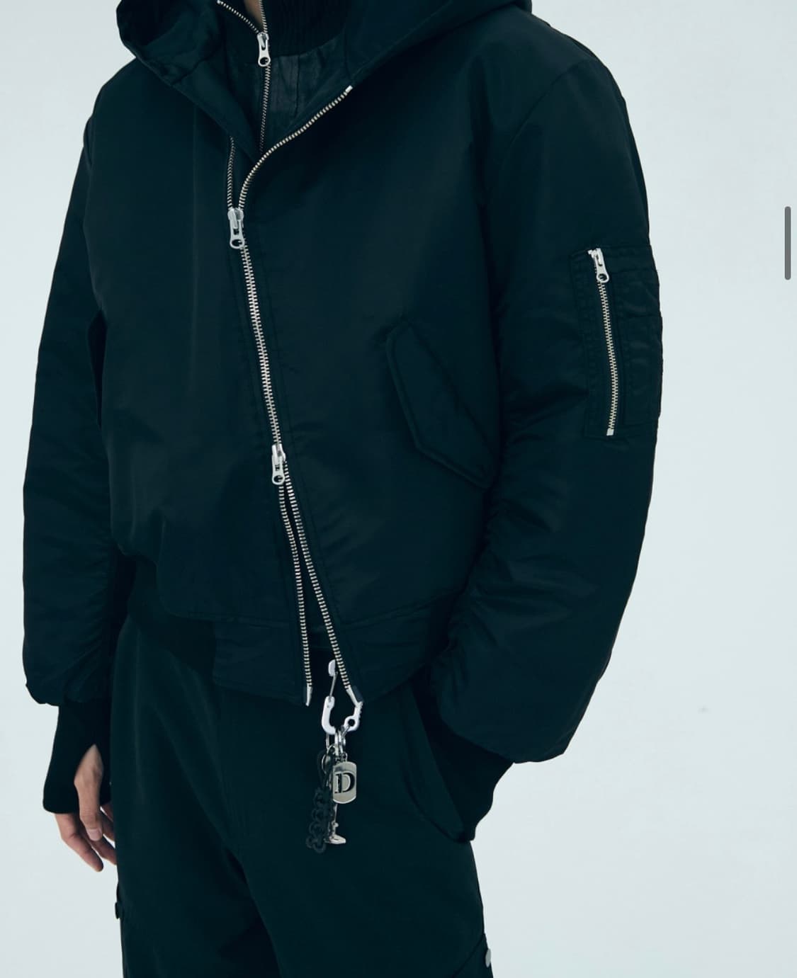 뎁스 후디 ma-1 블랙 상품이미지3