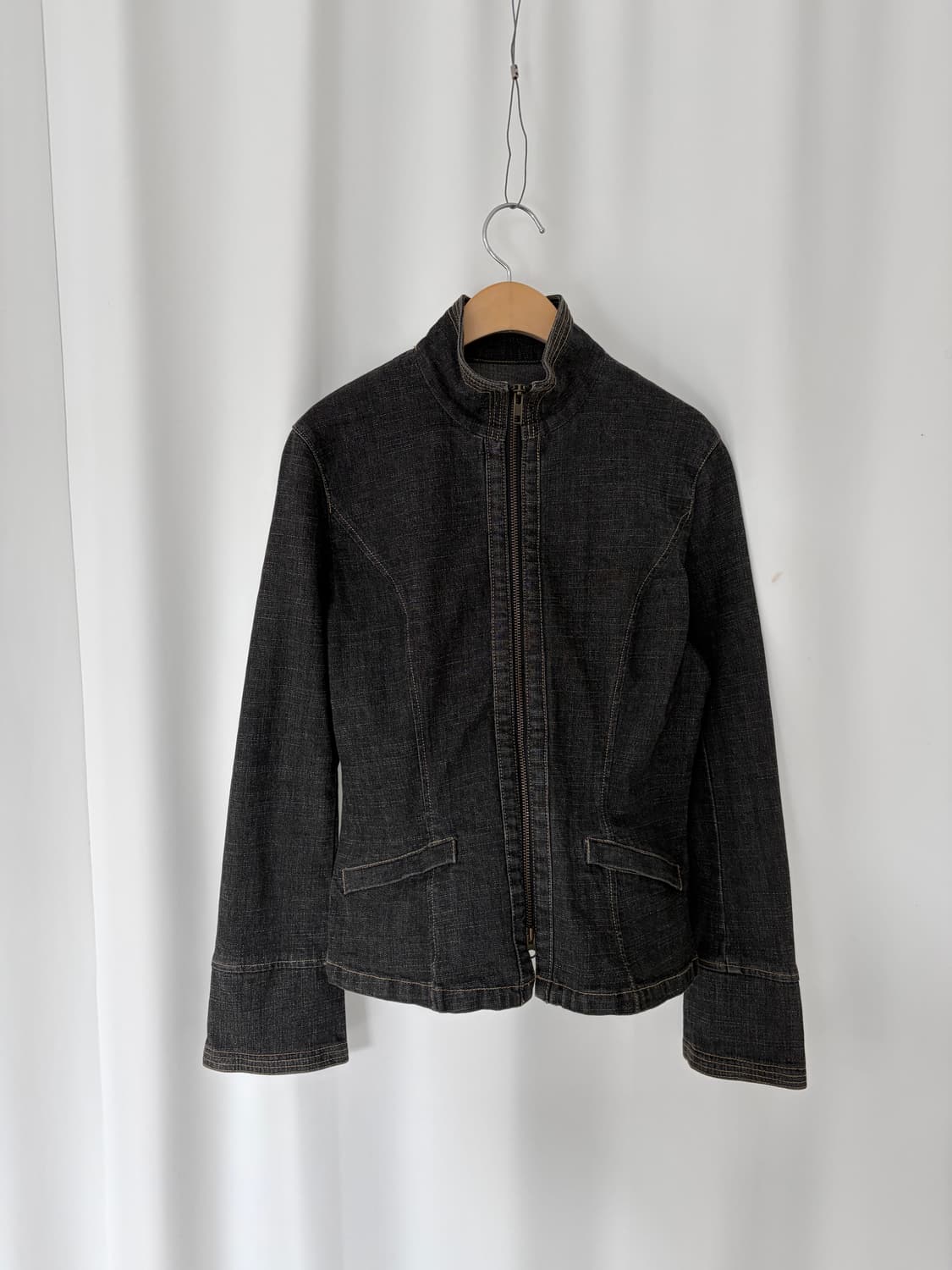 vintage 2way zipper denim jacket  상품이미지1