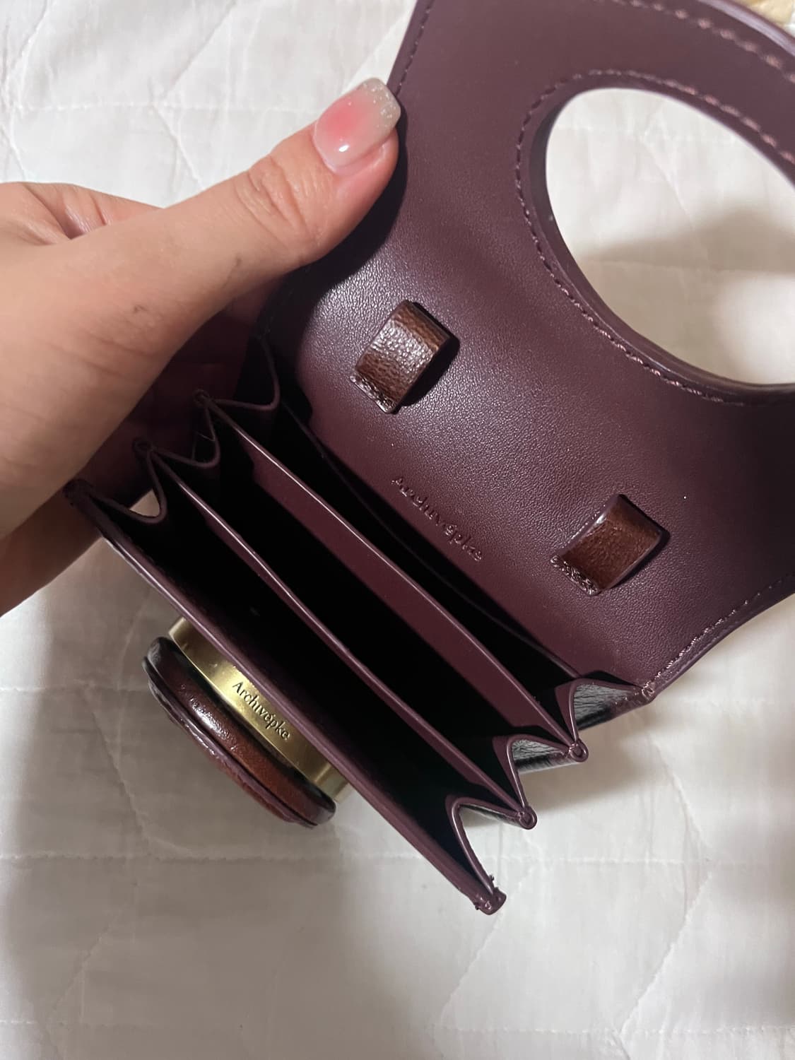 아카이브앱크 Oval 카드백 빈티지 우드 상품이미지3