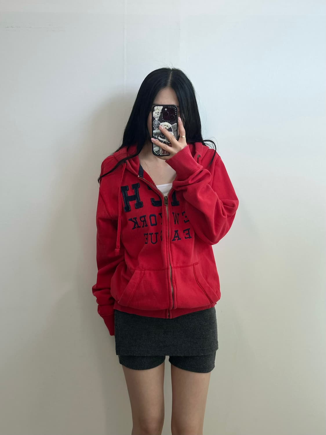 아베크롬비 y2k 와투케 레드 후드집업 상품이미지1