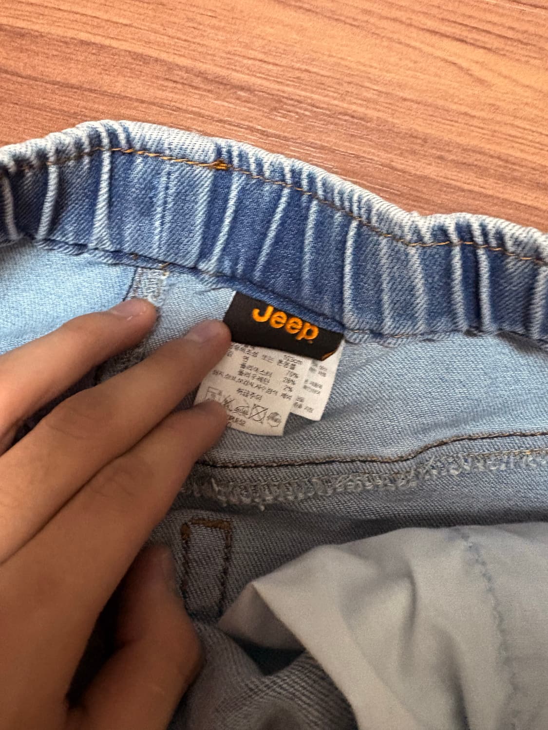 [지프]남여공용 밴딩 데님 반바지 32 상품이미지2