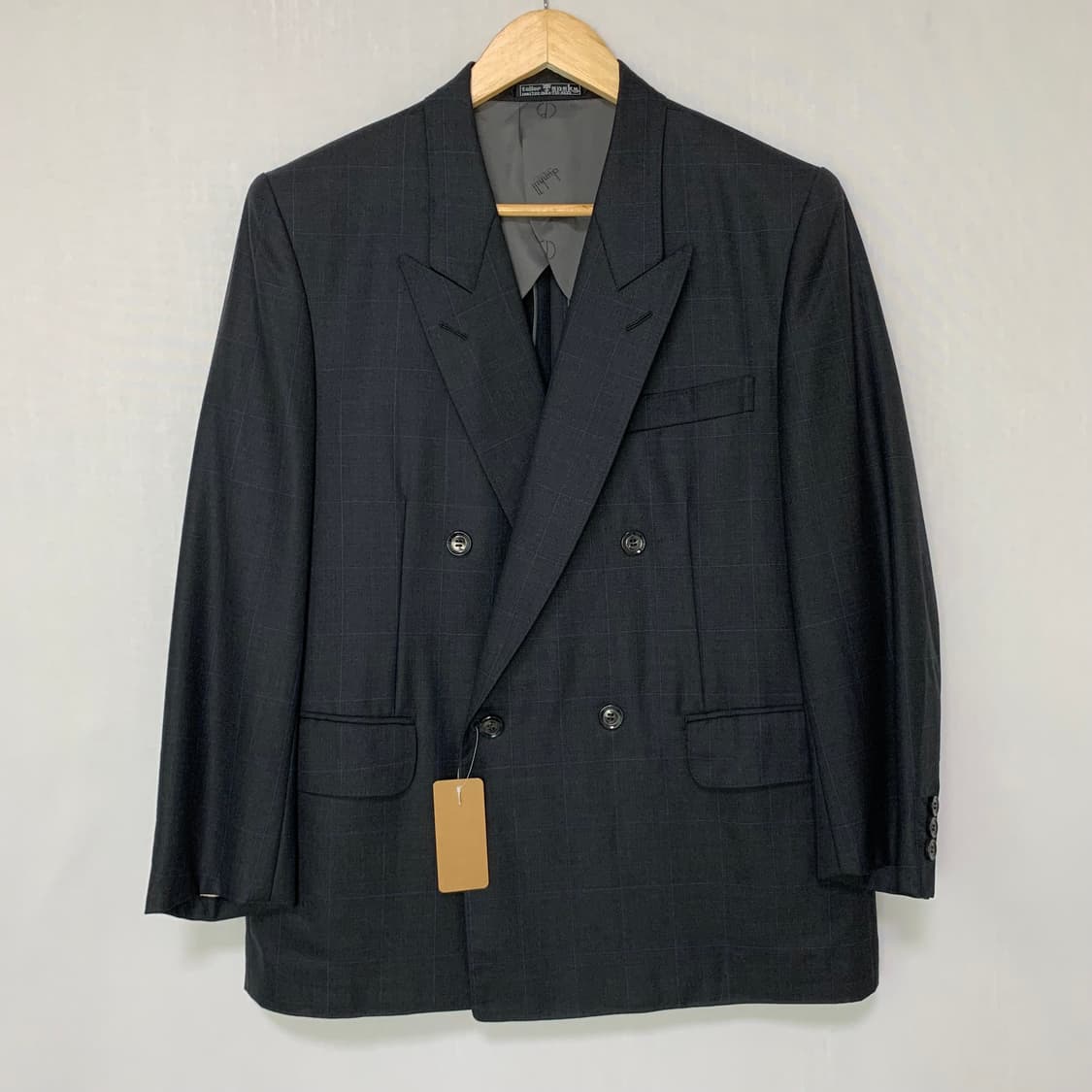 던힐 체크 더블 브레스트 버튼 자켓 블레이저 차콜 더블브레스티드 상품이미지2