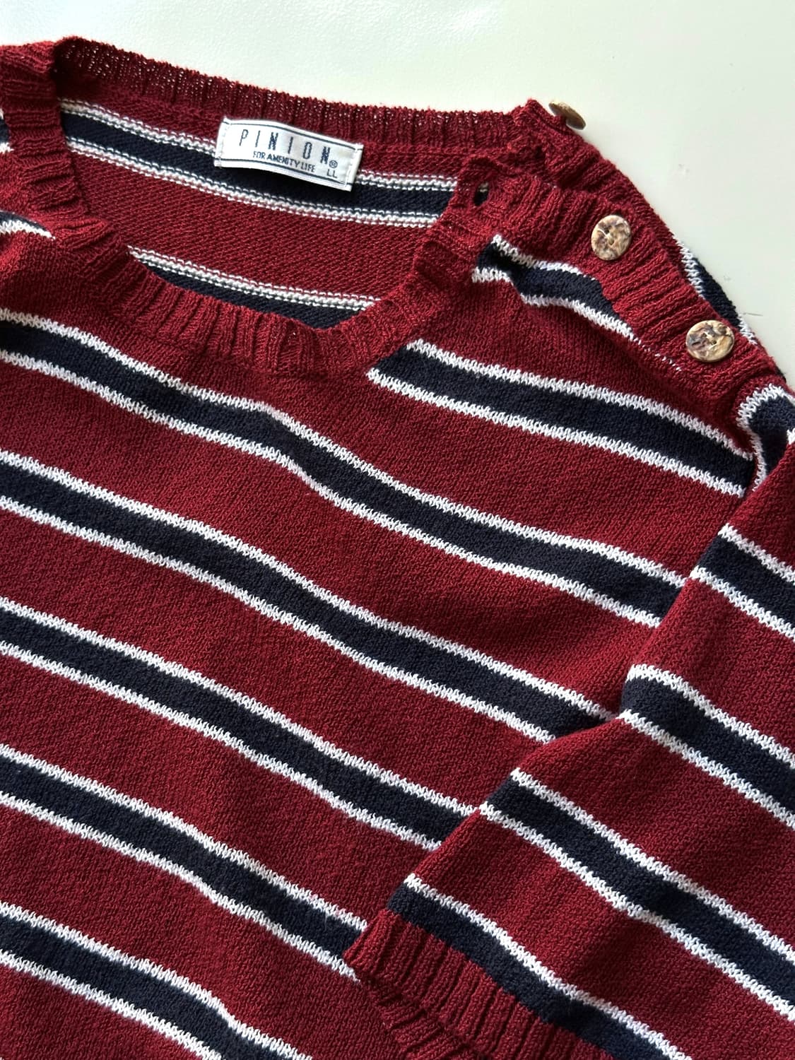 Dry blend side button design knit top 상품이미지1