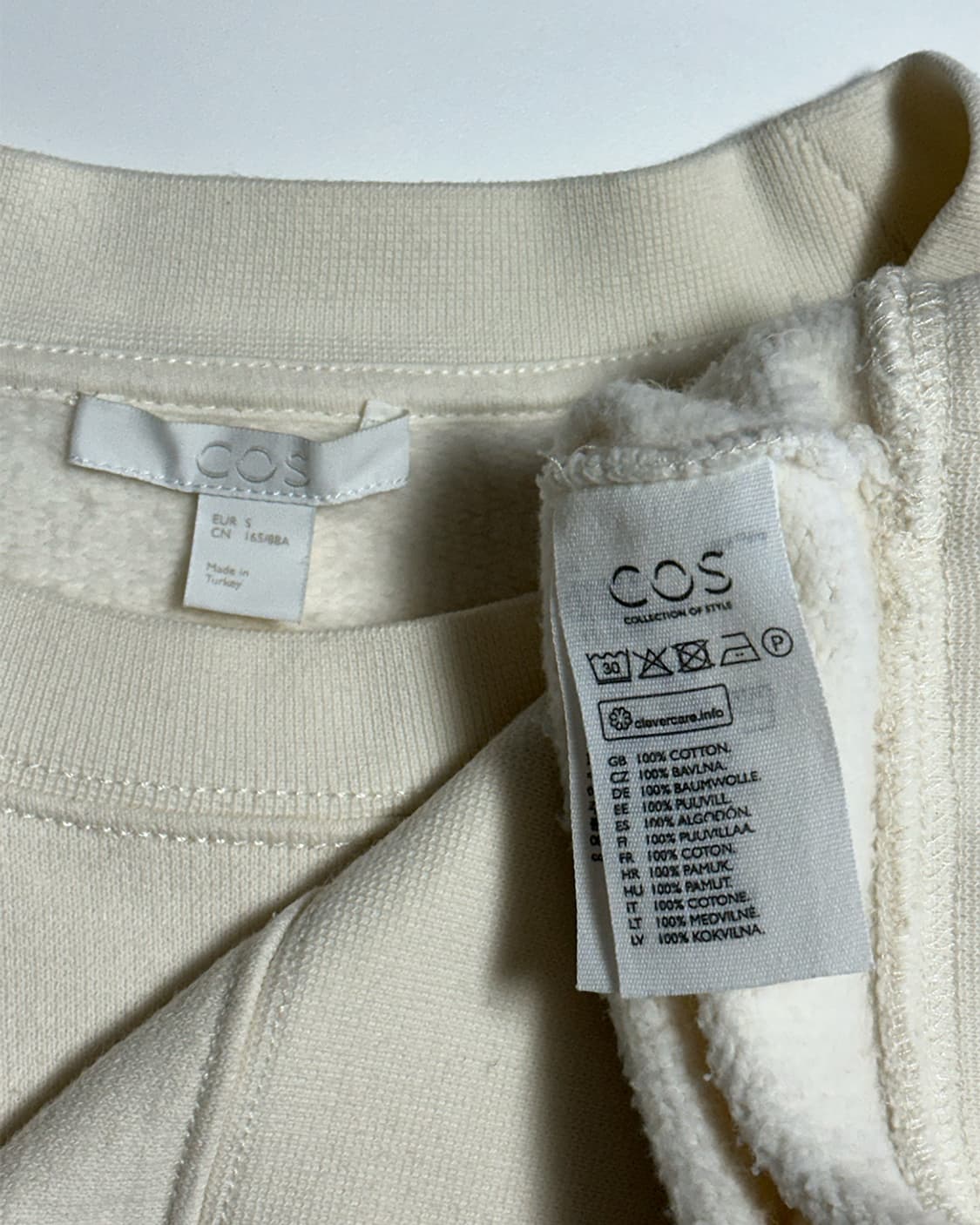 코스 커브드 슬리브 맨투맨 상품이미지4