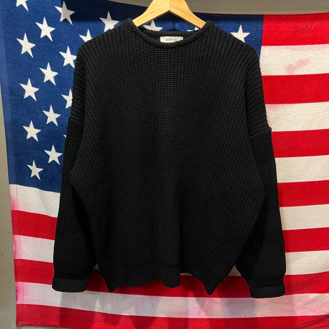 하이파이펑크 블랙 니트 스웨터 상품이미지1