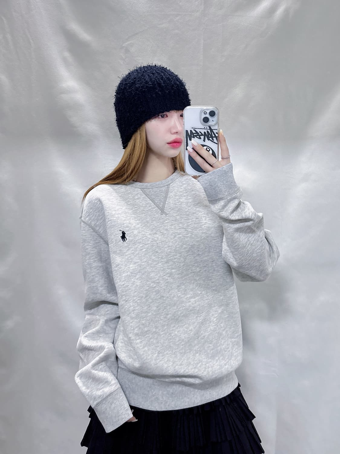 폴로 랄프로렌 라이트그레이 포니 맨투맨  상품이미지1