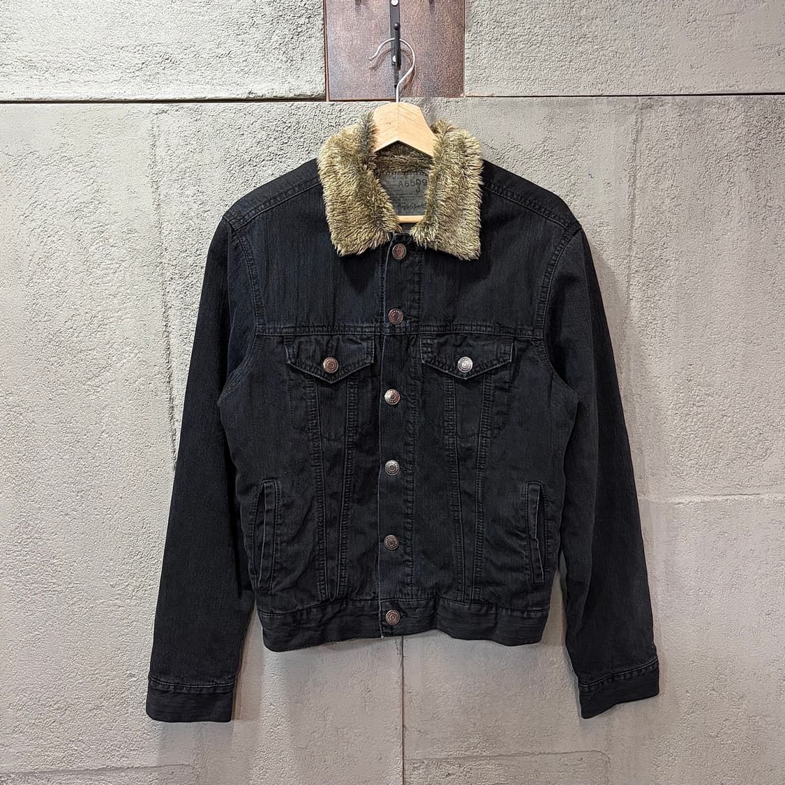 AMX AND FITCH 쉐르파 블랙 데님 자켓 (M) 상품이미지1